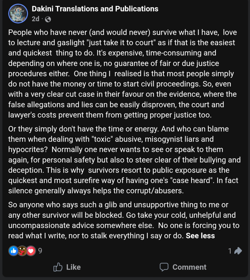 The gremlin painting courts as unreliable and advocating for the spread of unverifiable hearsay bypassing the law.