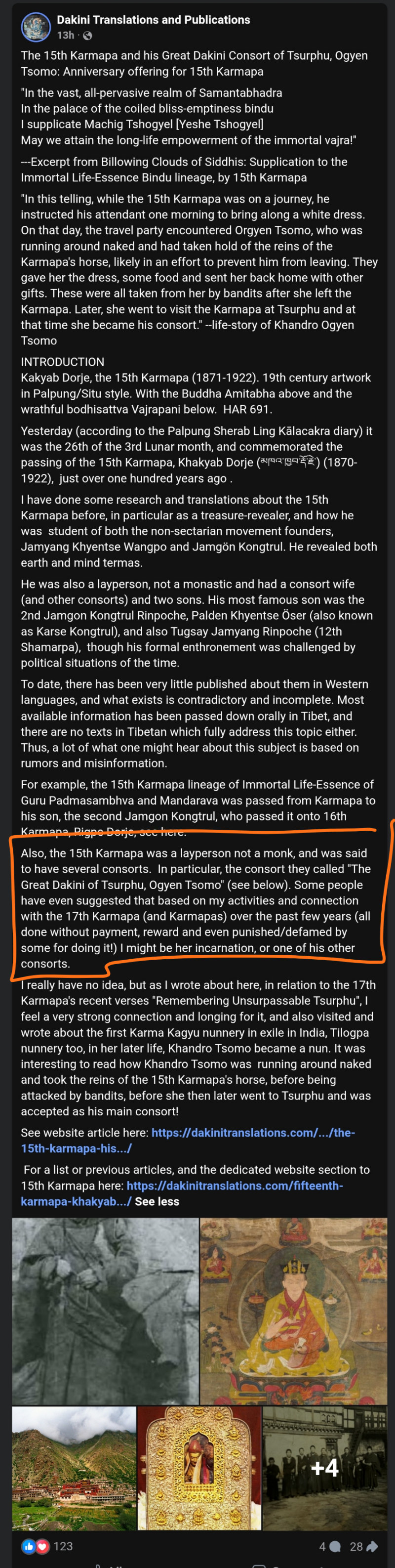 Adele Tomlin deploys FOG tactics on Dakini Translations publication by stating it is a likely incarnation of past r3alized beings
