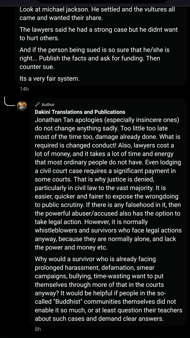 On Feb 2, 2026 Adele Tomlin openly contempts the courts of law and advocates the mob justice on 'Dakini Translarions & Publications' Facebook to propel public anarchy.