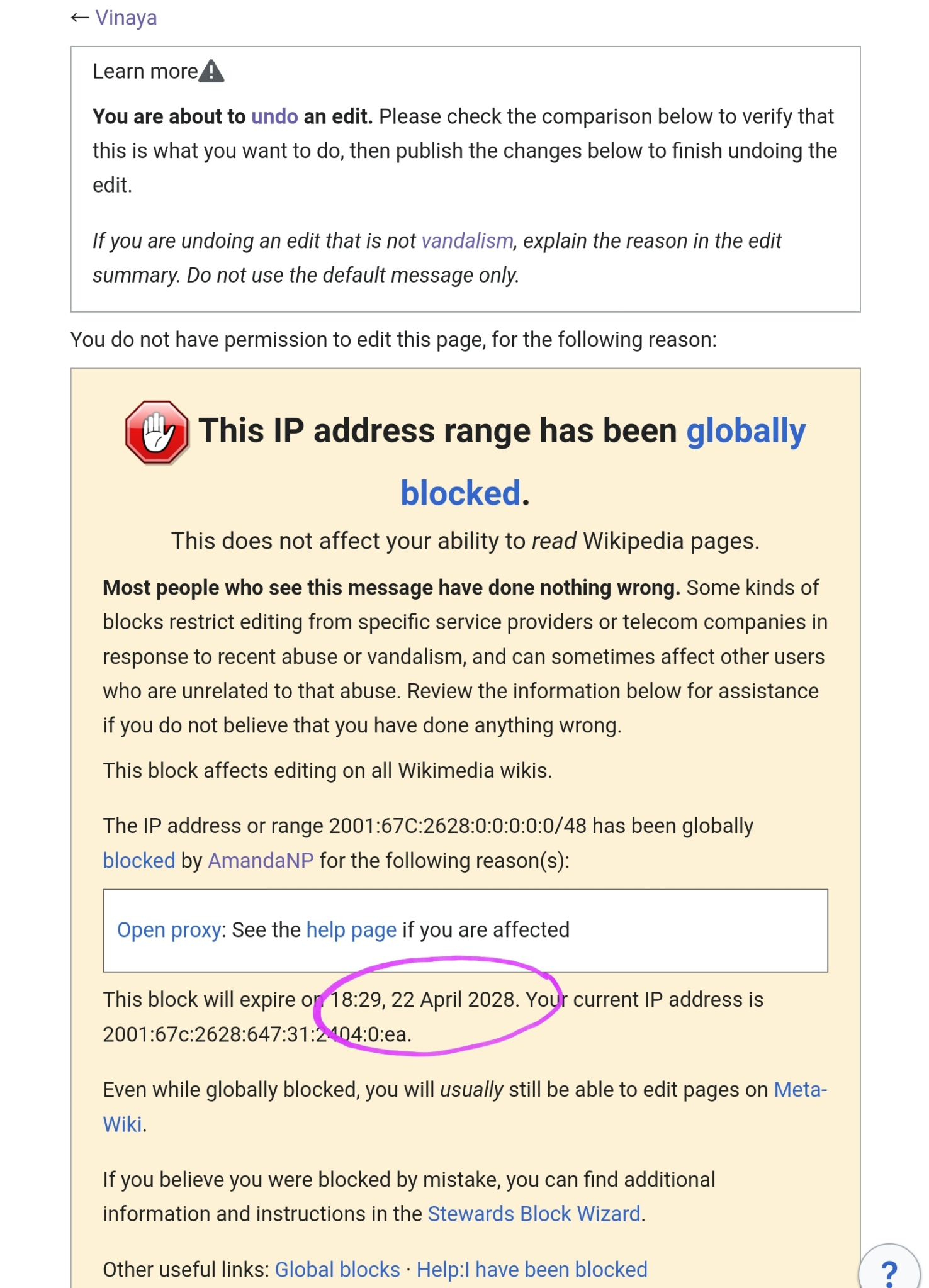 User Nesjswn5 has been blocked from editing for up to nearly three years from now.